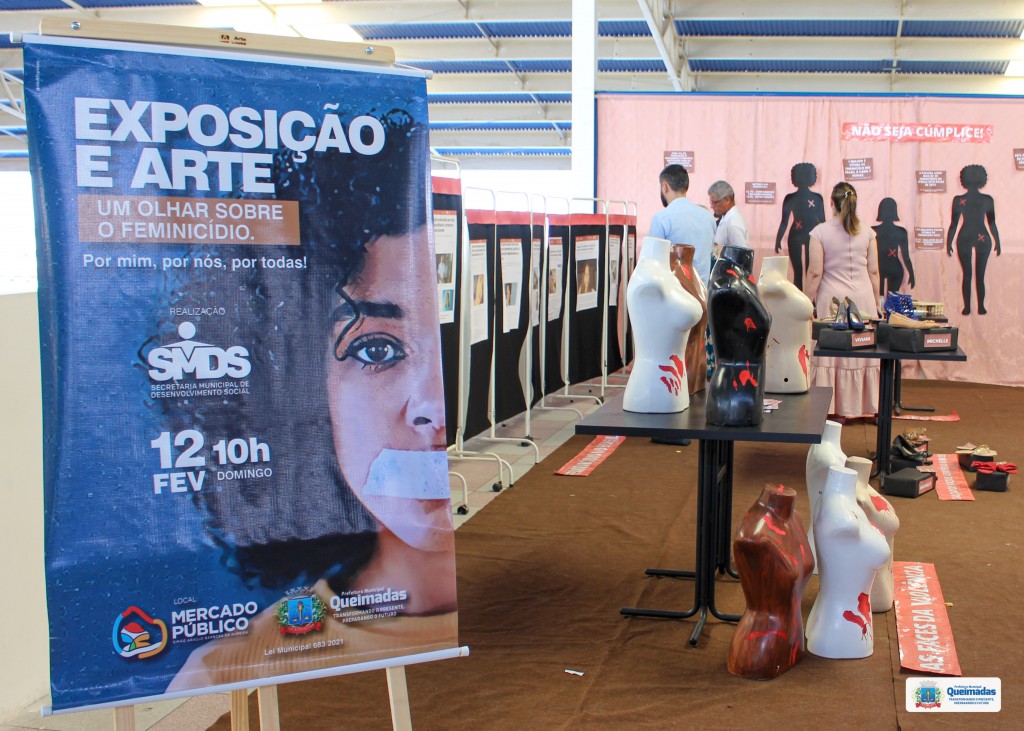 Dia municipal de conscientização contra o feminicídio: exposição artística retrata as múltiplas faces da violência