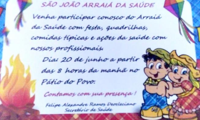 Prefeitura de Queimadas, através da Secretaria de Saúde realiza Ação Global “Arraiá da Saúde” para a população