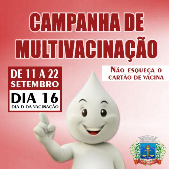 Secretaria de Saúde de Queimadas inicia campanha multivacinação nesta segunda-feira