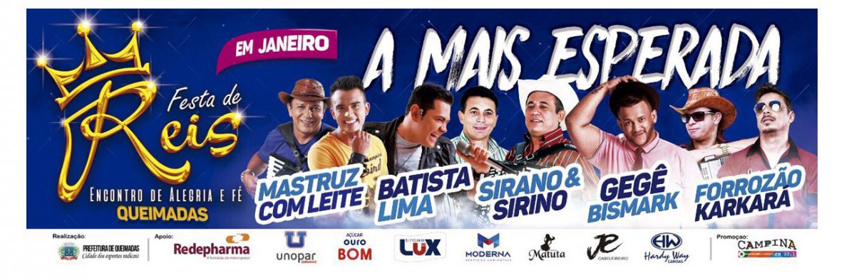 Prefeitura de Queimadas define programação oficial da Festa de Reis 2018