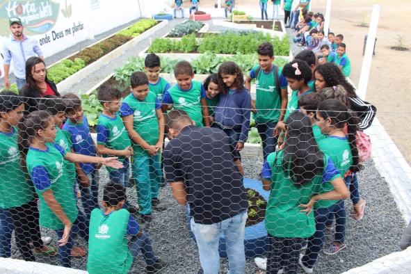 Parceria entre a Seame e Seduc de Queimadas implanta “Projeto Horta na Escola” no Tertuliano Maciel