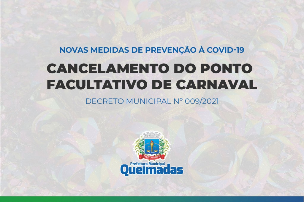 Prefeito Carlinhos de Tião cancela o ponto facultativo de Carnaval para evitar aglomerações