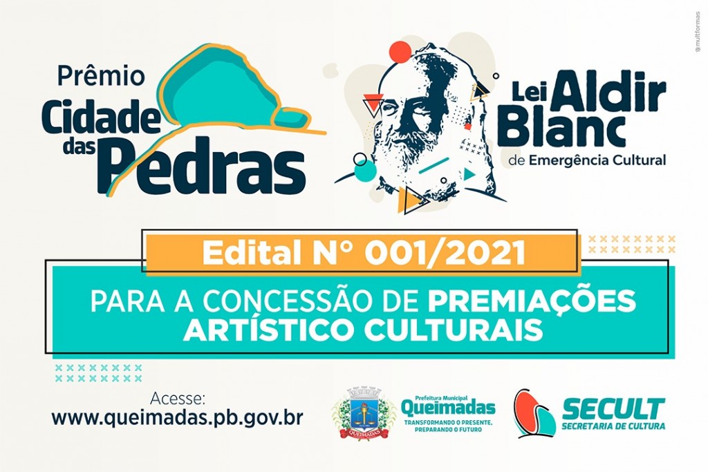 Lei Aldir Blanc: Prefeitura de Queimadas lança Prêmio Cidade das Pedras para concessão de premiações artístico culturais