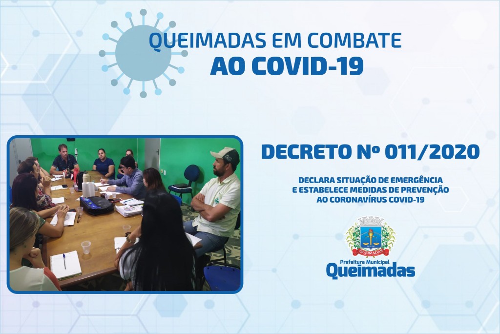 Prefeitura de Queimadas-PB decreta situação de emergência e medidas preventivas contra o coronavírus COVID-19