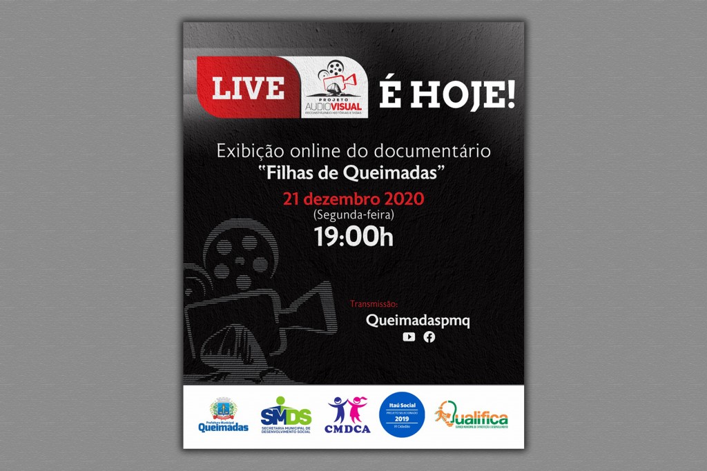 Filhas de Queimadas: Prefeitura realiza exibição on-line de documentário produzido por jovens queimadenses nesta segunda