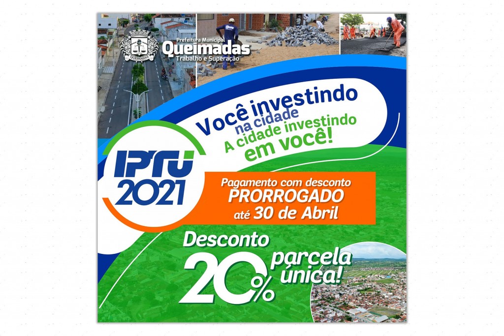 Prazo para pagamento do IPTU com desconto é prorrogado até 30 de abril