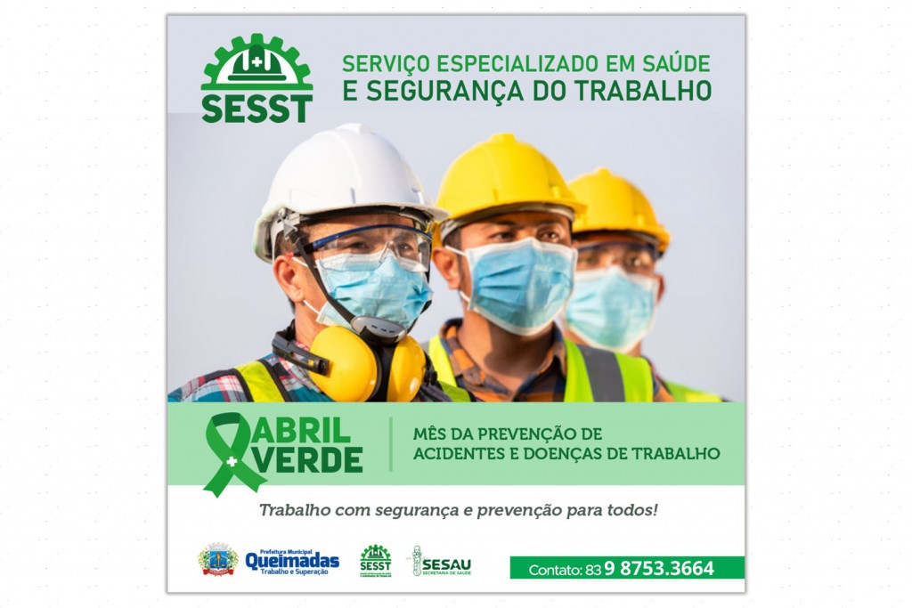 Abril Verde: Prefeitura de Queimadas inicia campanha voltada para prevenção de acidentes e doenças de trabalho