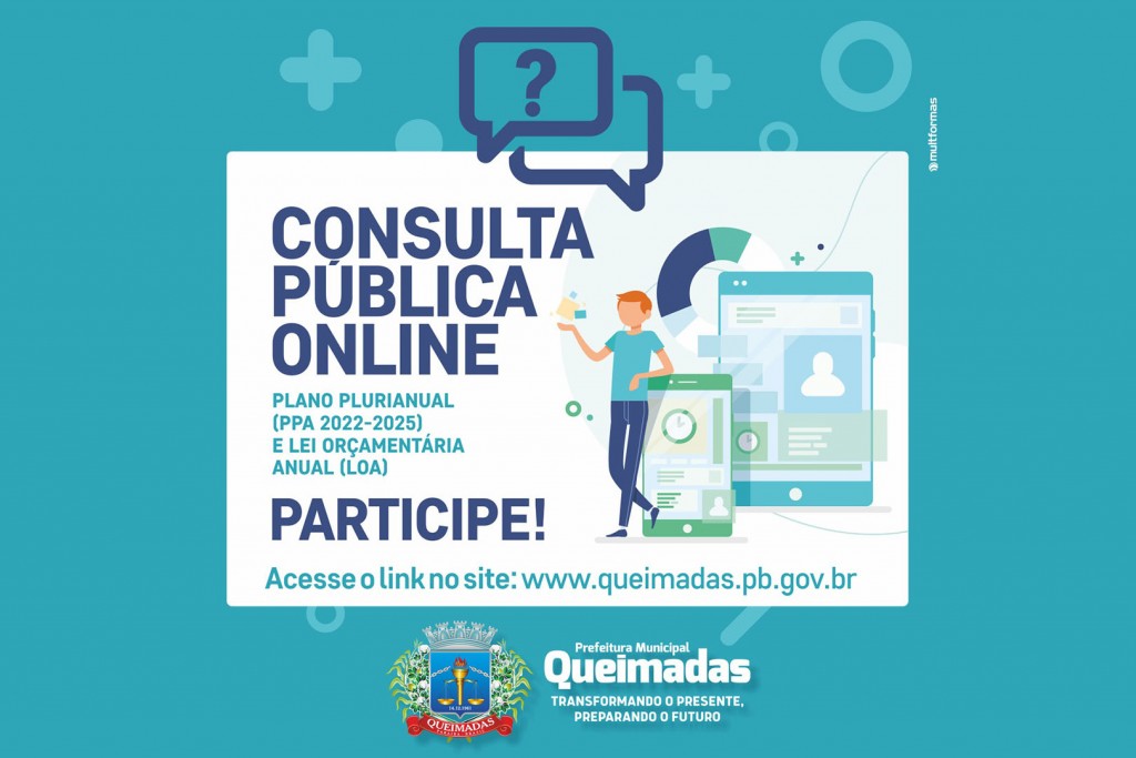 Prefeitura de Queimadas abre consulta pública online para a elaboração do PPA e LOA