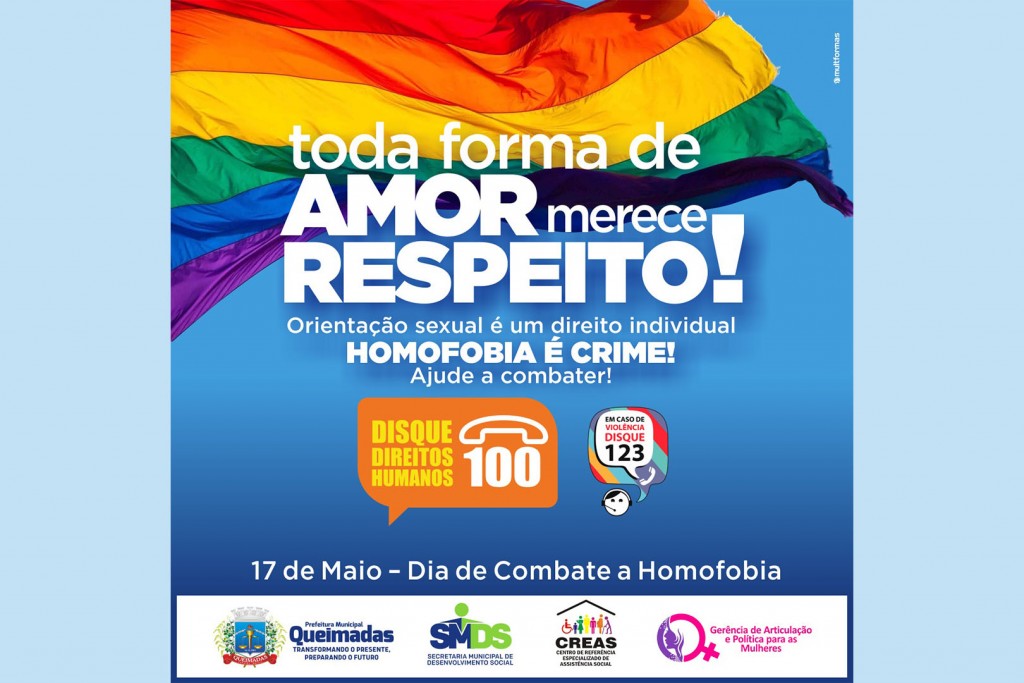 Dia de Combate à Homofobia: CREAS dispõe de atendimentos para vítimas de discriminação e violação de direitos