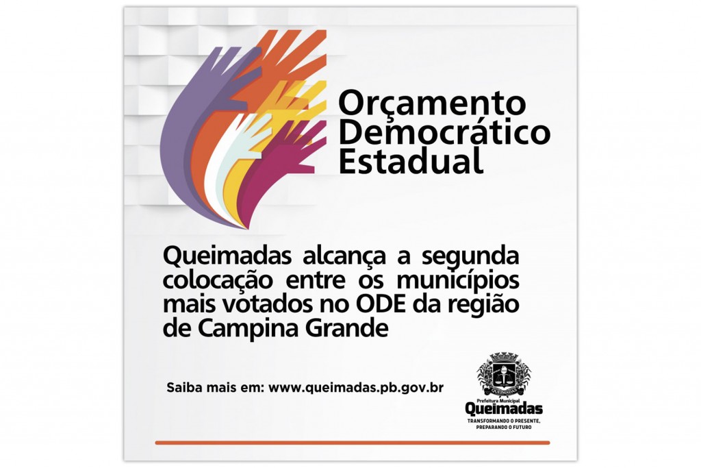 Queimadas alcança a segunda colocação entre os municípios mais votados no ODE da região Campina Grande