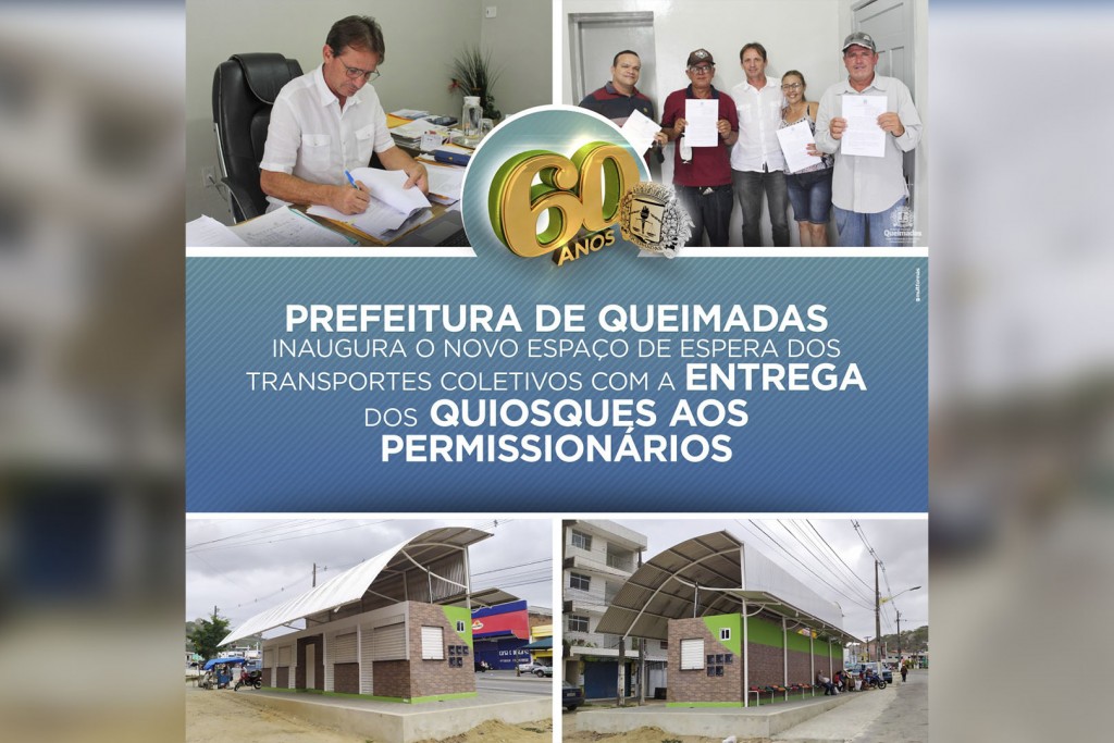 Prefeitura inaugura novo espaço de espera dos transportes coletivos com a entrega dos quiosques aos permissionários