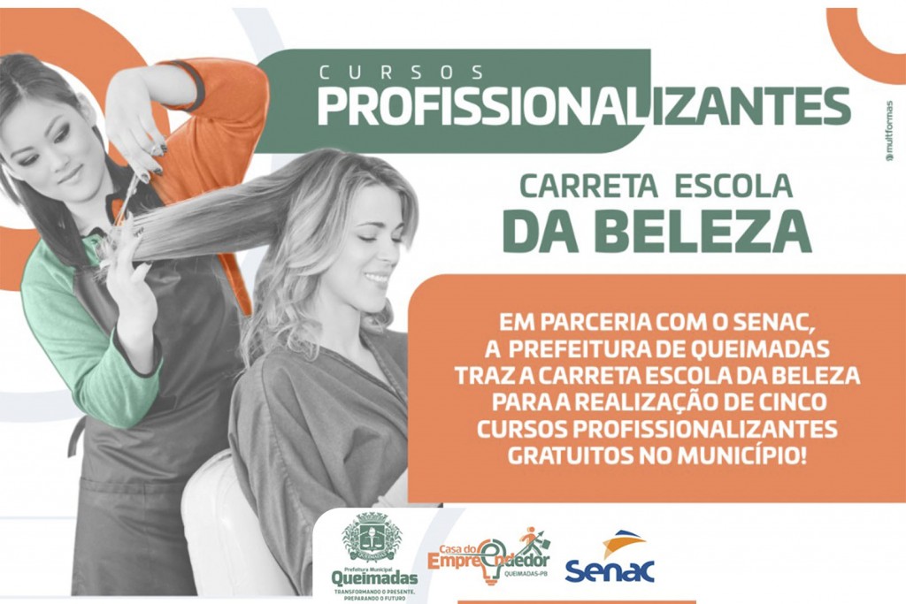 Prefeitura de Queimadas firma parceria com o SENAC para a oferta de cursos profissionalizantes na área da beleza